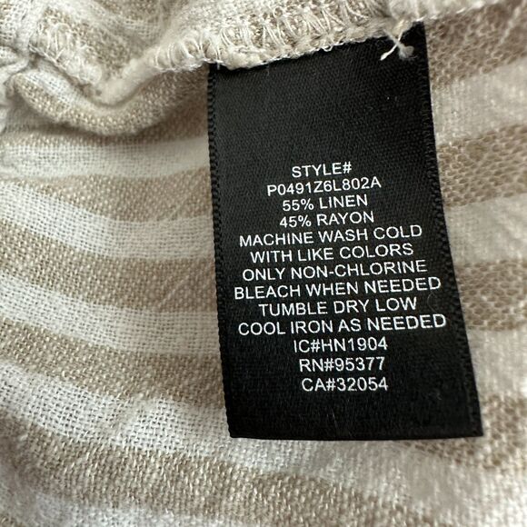 Sanctuary X Anthropologie Striped Linen Cropped Pants Size XS - Picture 2 of 4